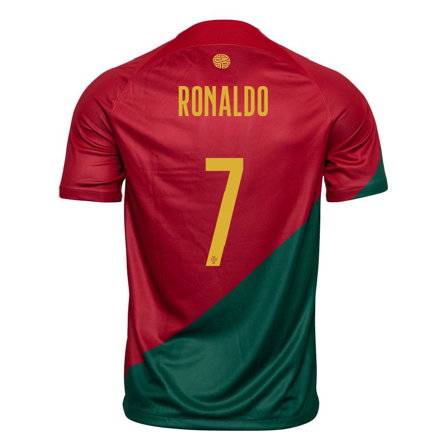 Mujer Camiseta Portugal Cristiano Ronaldo #7 Rojo Verde 1ª Equipación 22-24