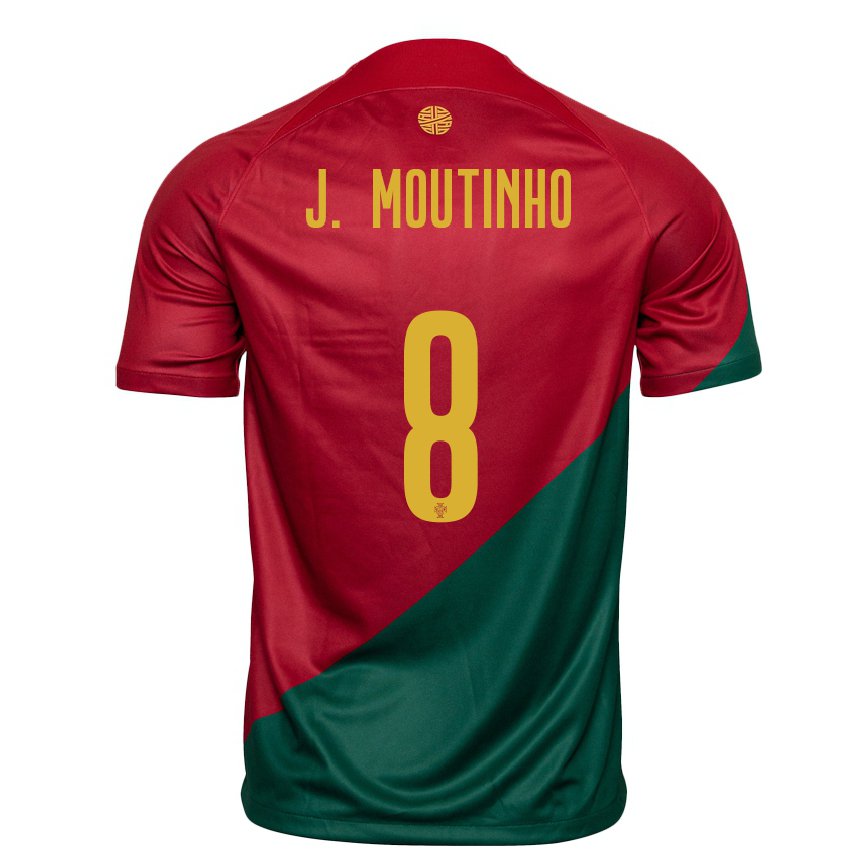 Mujer Camiseta Portugal Joao Moutinho #8 Rojo Verde 1ª Equipación 22-24