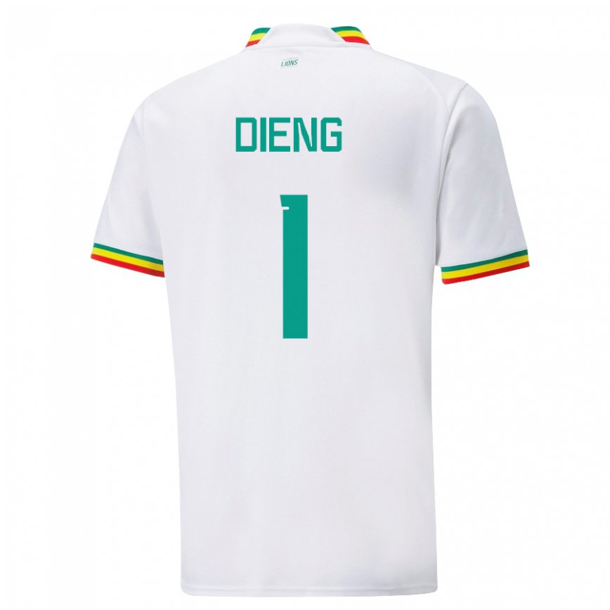 Mujer Camiseta Senegal Timothy Dieng #1 Blanco 1ª Equipación 22-24