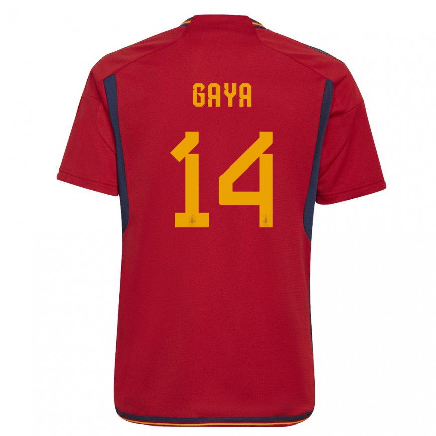 Mujer Camiseta España Jose Gaya #14 Rojo 1ª Equipación 22-24