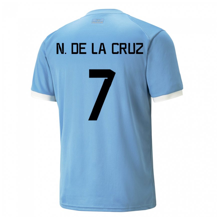 Mujer Camiseta Uruguay Nicolas De La Cruz #7 Azul 1ª Equipación 22-24