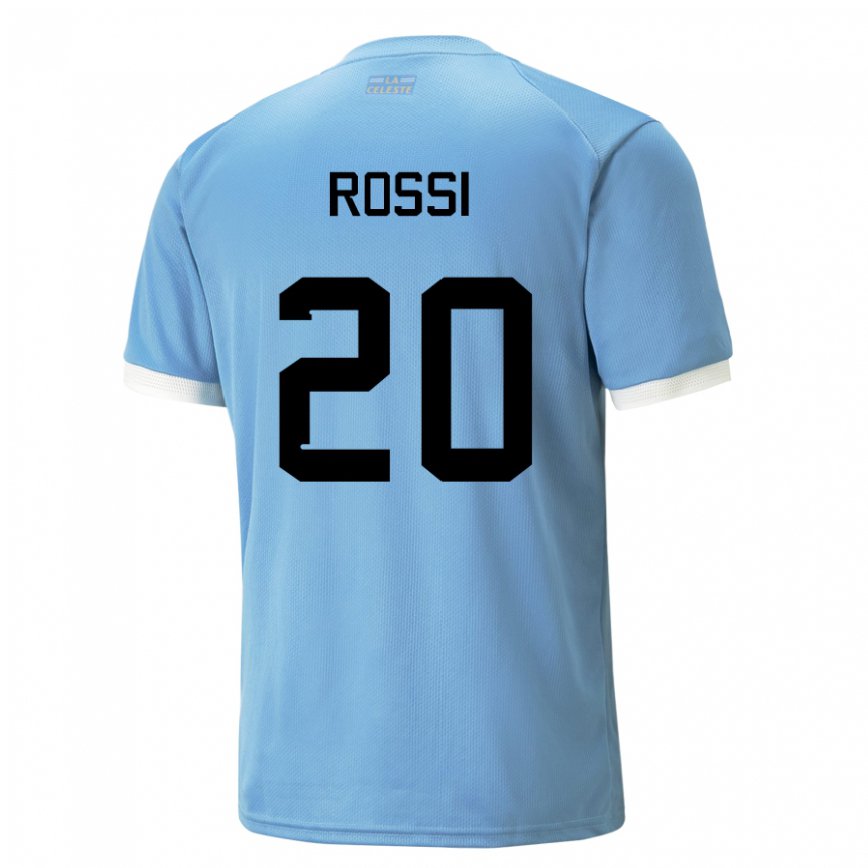 Mujer Camiseta Uruguay Diego Rossi #20 Azul 1ª Equipación 22-24