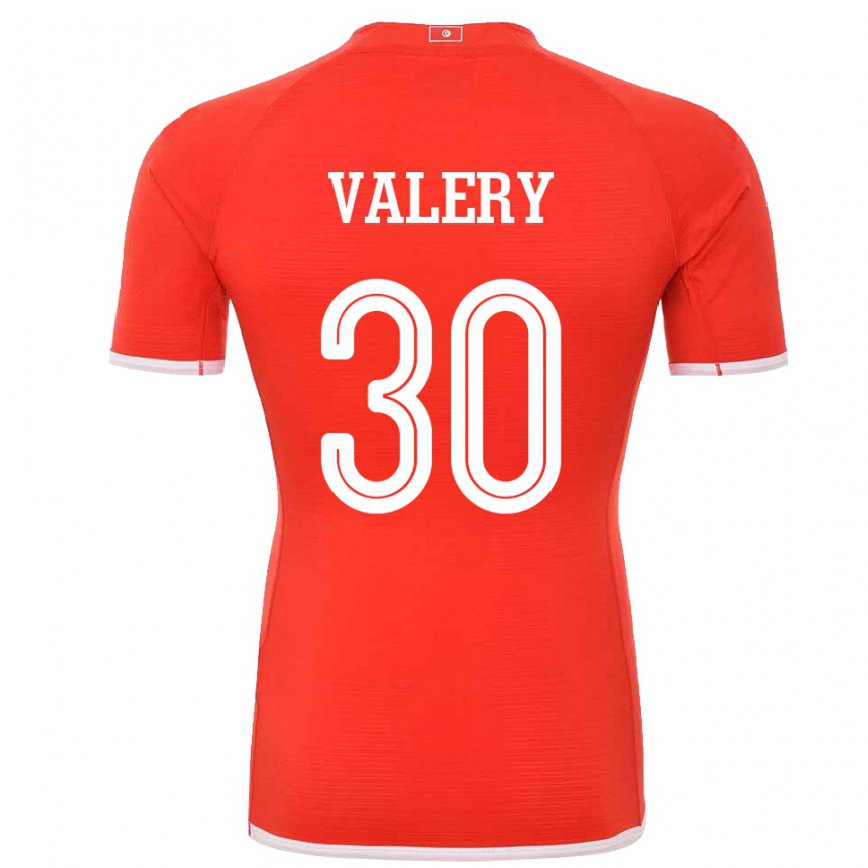 Mujer Camiseta Túnez Yann Valery #30 Rojo 1ª Equipación 22-24
