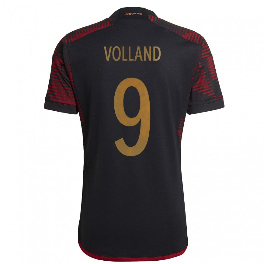 Mujer Camiseta Alemania Kevin Volland #9 Granate Negro 2ª Equipación 22-24