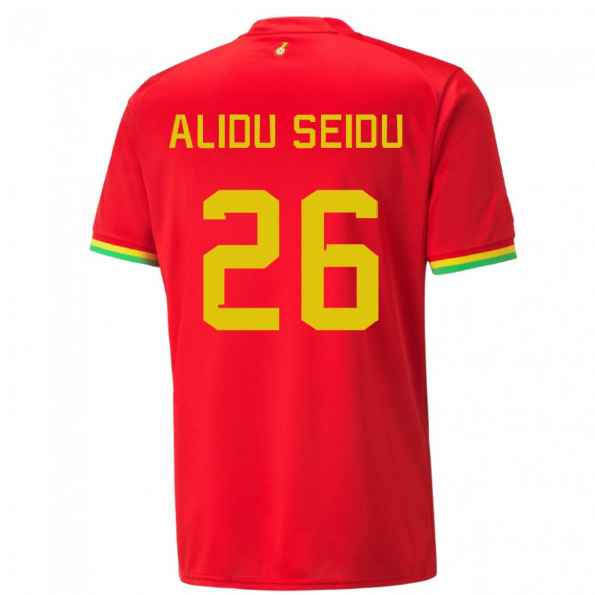 Mujer Camiseta Ghana Alidu Seidu #26 Rojo 2ª Equipación 22-24