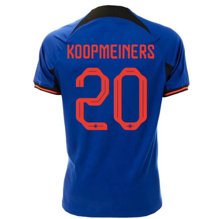 Mujer Camiseta Países Bajos Teun Koopmeiners #20 Azul Real 2ª Equipación 22-24
