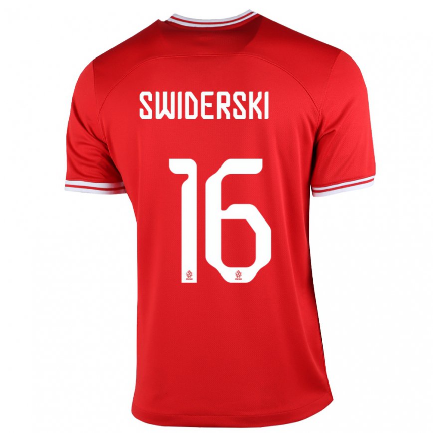 Mujer Camiseta Polonia Karol Swiderski #16 Rojo 2ª Equipación 22-24