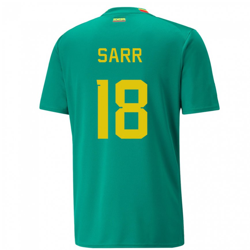 Mujer Camiseta Senegal Ismaila Sarr #18 Verde 2ª Equipación 22-24