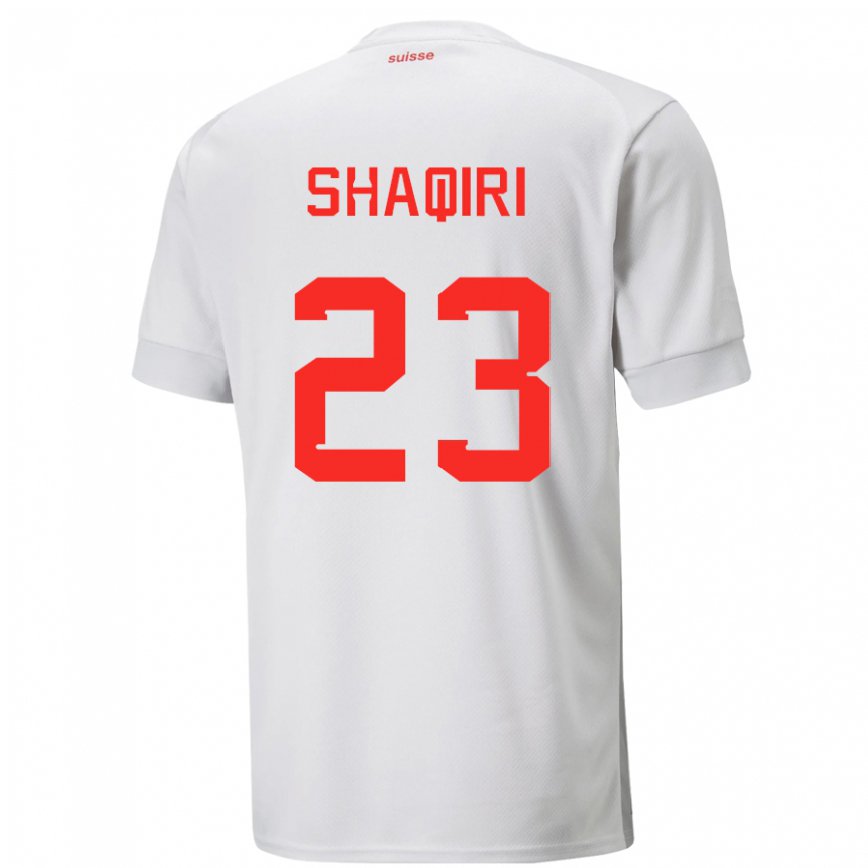 Mujer Camiseta Suiza Xherdan Shaqiri #23 Blanco 2ª Equipación 22-24