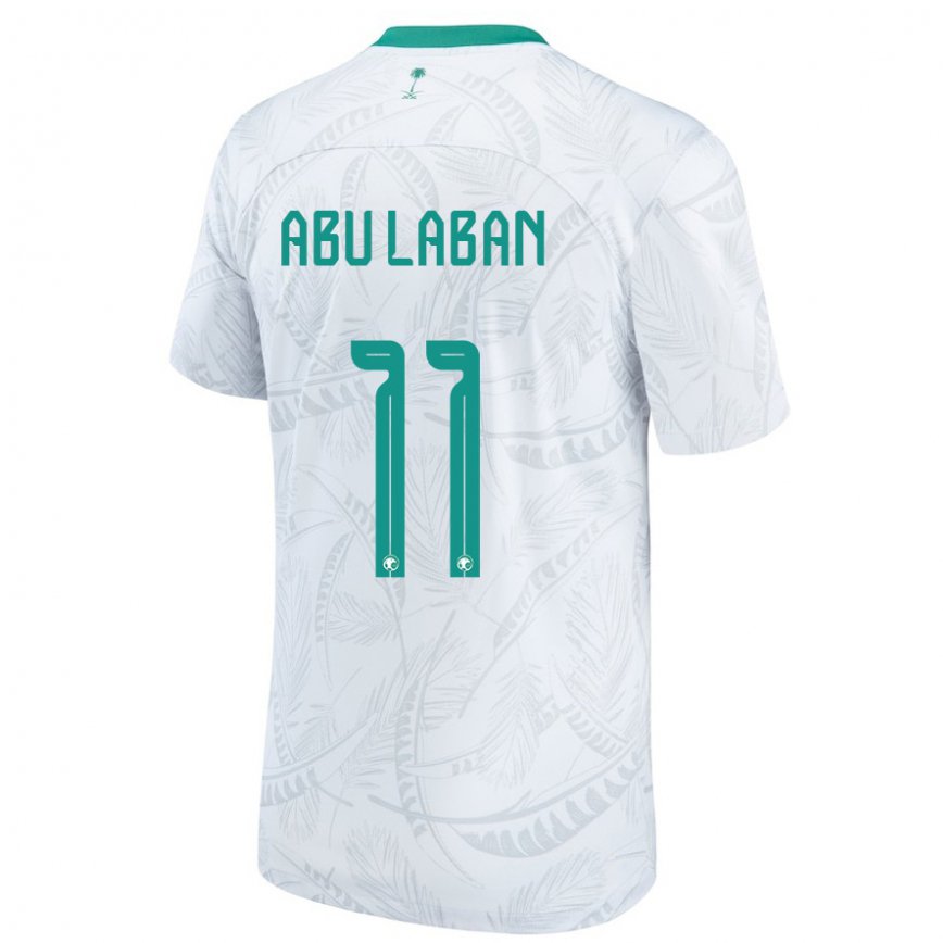 Niño Camiseta Arabia Saudita Dalia Abu Laban #11 Blanco 1ª Equipación 22-24