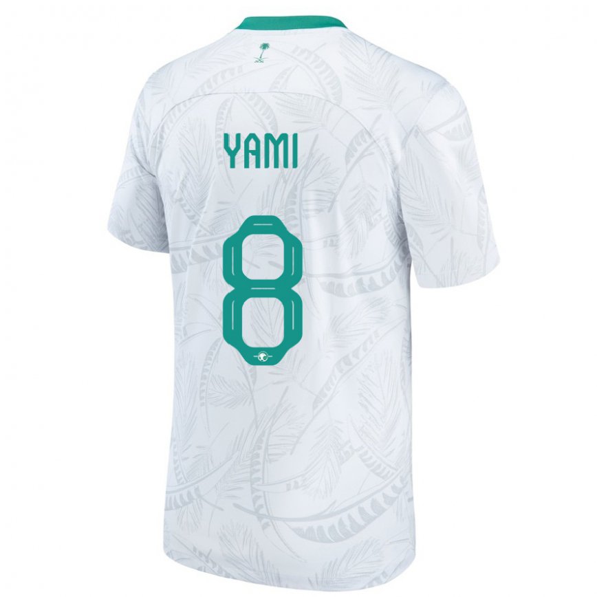 Niño Camiseta Arabia Saudita Riyadh Yami #8 Blanco 1ª Equipación 22-24