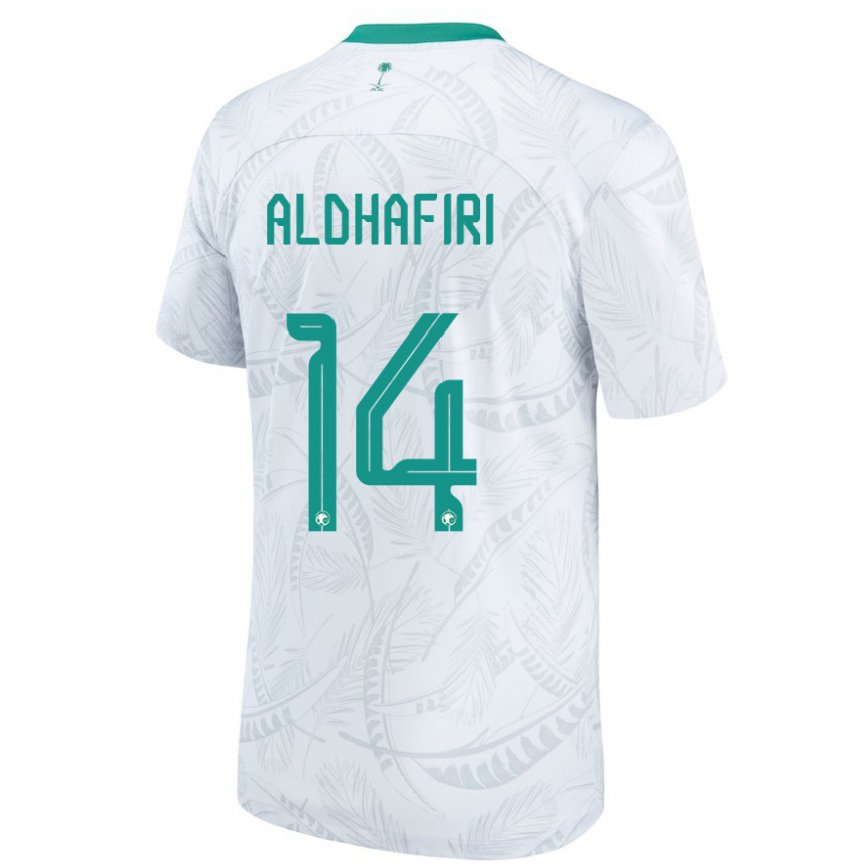 Niño Camiseta Arabia Saudita Jathob Aldhafiri #14 Blanco 1ª Equipación 22-24