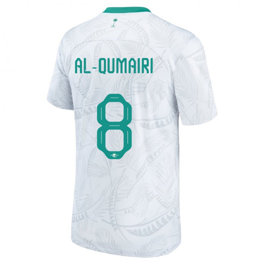 Niño Camiseta Arabia Saudita Nawaf Al Qumairi #8 Blanco 1ª Equipación 22-24