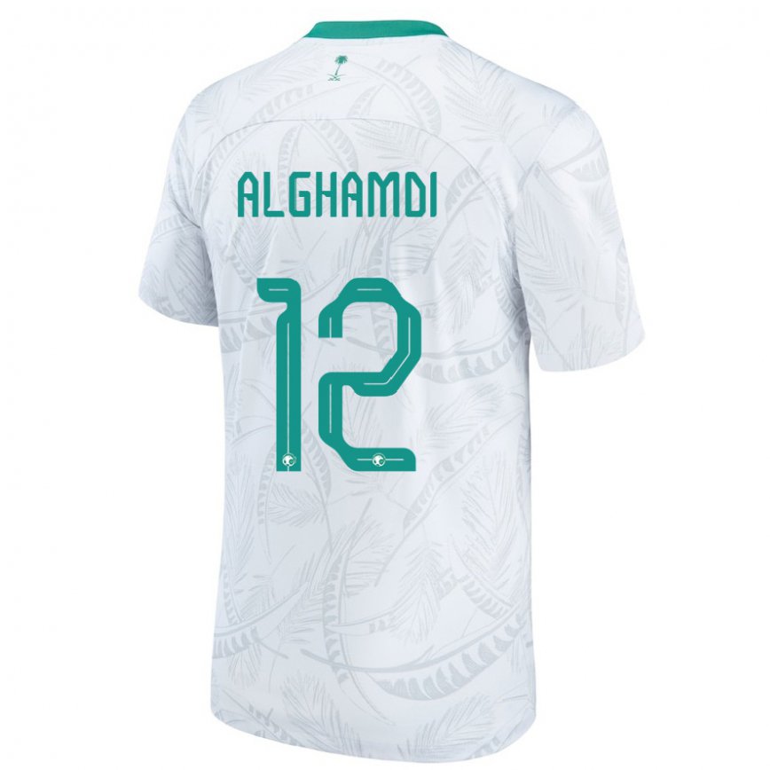 Niño Camiseta Arabia Saudita Faisal Alghamdi #12 Blanco 1ª Equipación 22-24