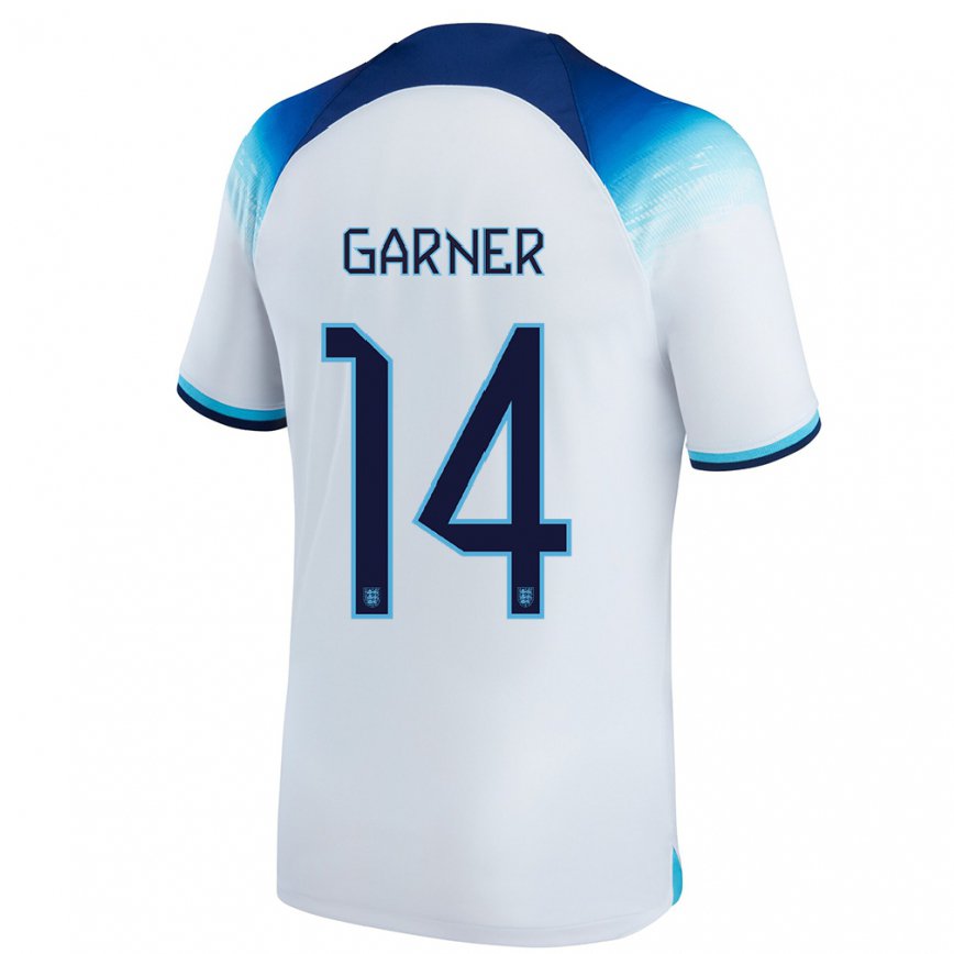 Niño Camiseta Inglaterra James Garner #14 Blanco Azul 1ª Equipación 22-24