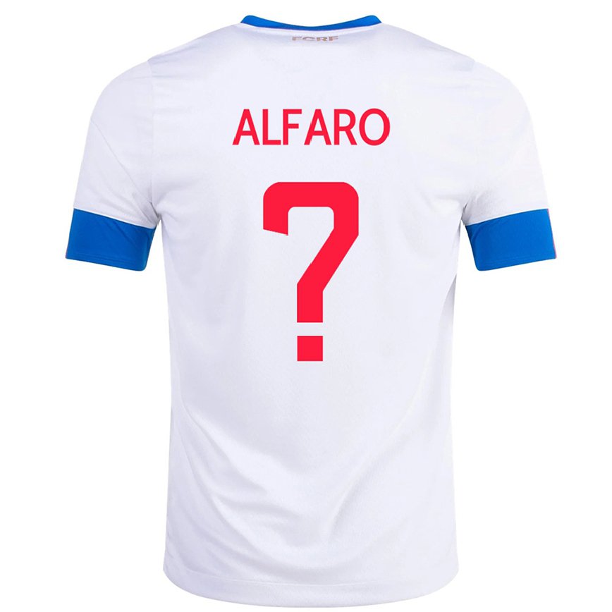 Niño Camiseta Costa Rica Juan Alfaro #0 Blanco 2ª Equipación 22-24
