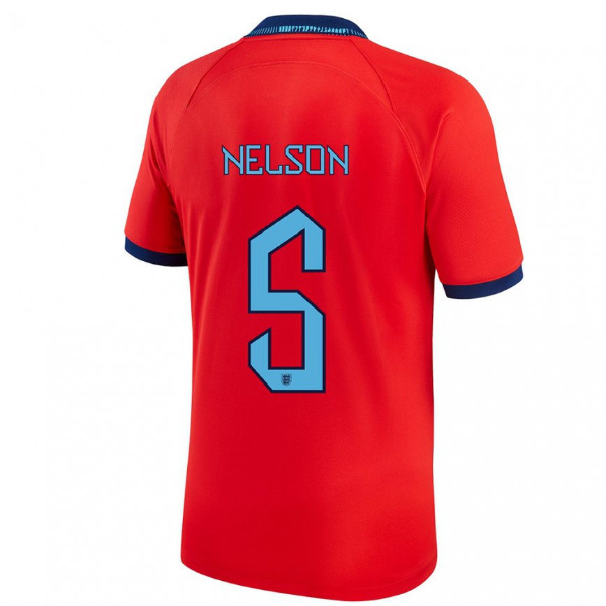 Niño Camiseta Inglaterra Ben Nelson #5 Rojo 2ª Equipación 22-24