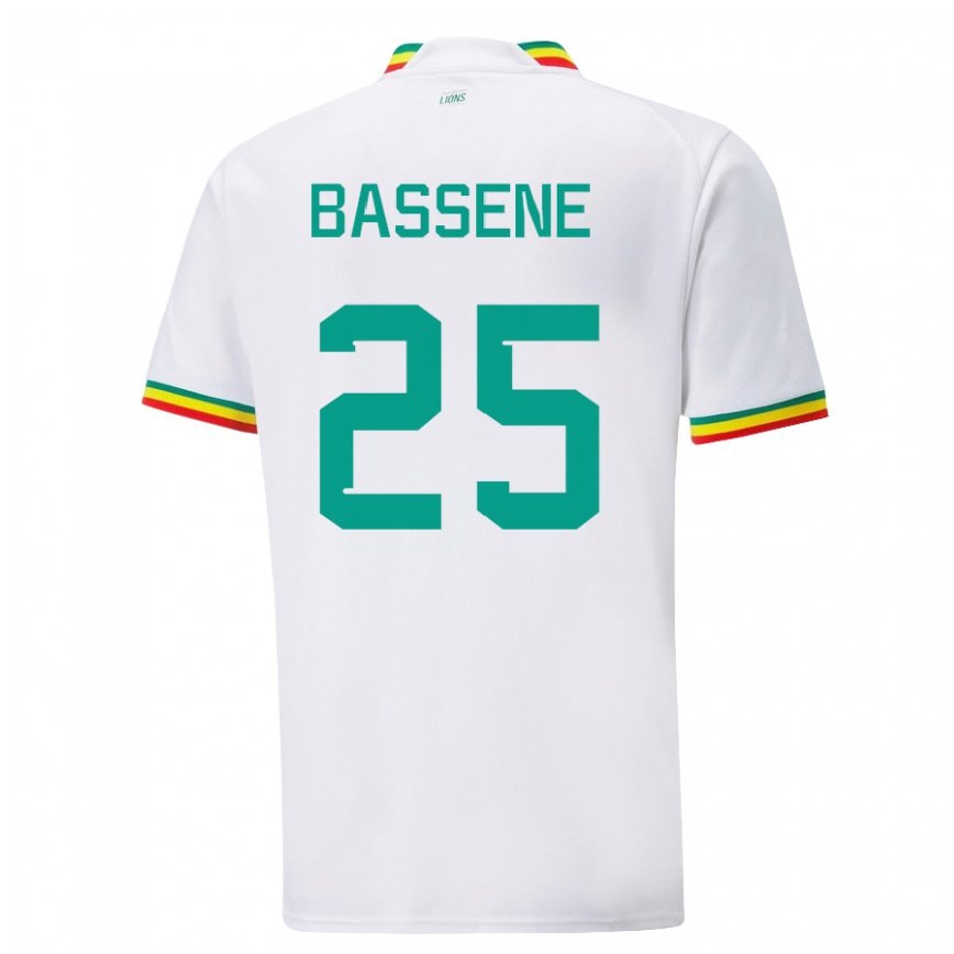 Hombre Camiseta Senegal Pascaline Bassene #25 Blanco 1ª Equipación 22-24