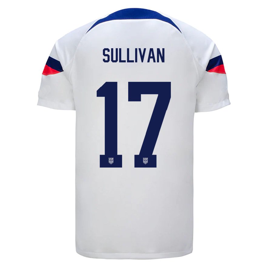 Hombre Camiseta Estados Unidos Andi Sullivan #17 Blanco 1ª Equipación 22-24