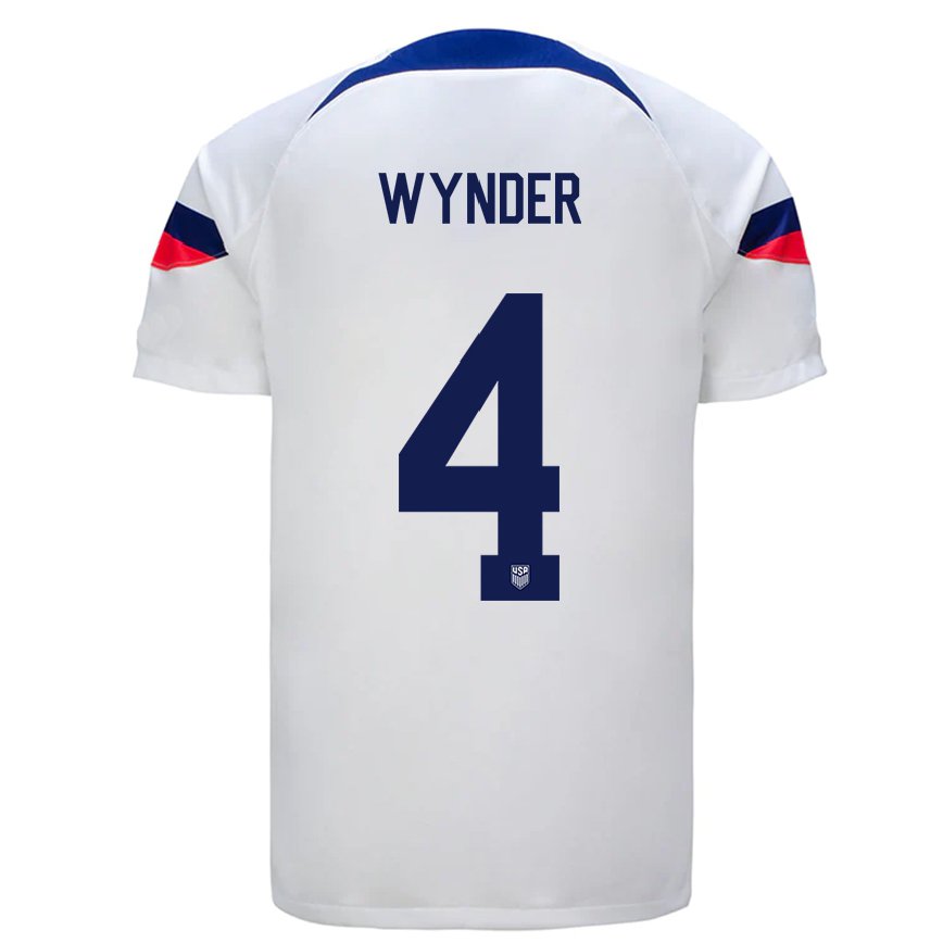Hombre Camiseta Estados Unidos Joshua Wynder #4 Blanco 1ª Equipación 22-24