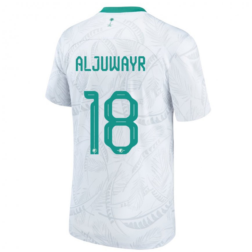 Hombre Camiseta Arabia Saudita Musab Aljuwayr #18 Blanco 1ª Equipación 22-24