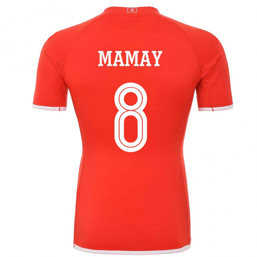 Hombre Camiseta Túnez Sabrine Mamay #8 Rojo 1ª Equipación 22-24