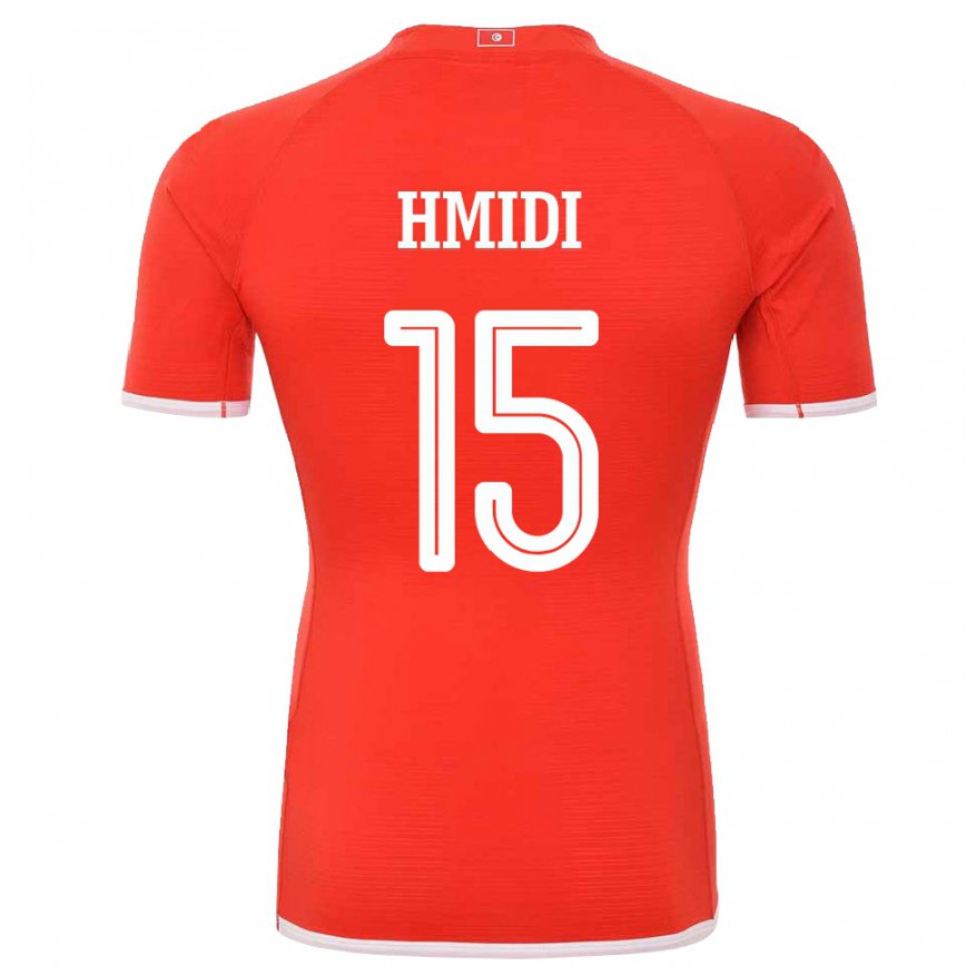 Hombre Camiseta Túnez Makolm Hmidi #15 Rojo 1ª Equipación 22-24