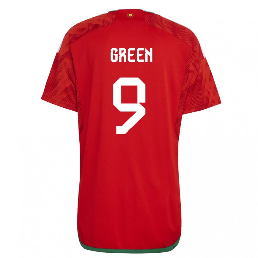 Hombre Camiseta Gales Kayleigh Green #9 Rojo 1ª Equipación 22-24