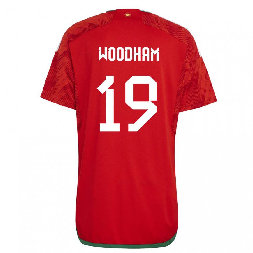 Hombre Camiseta Gales Lily Woodham #19 Rojo 1ª Equipación 22-24