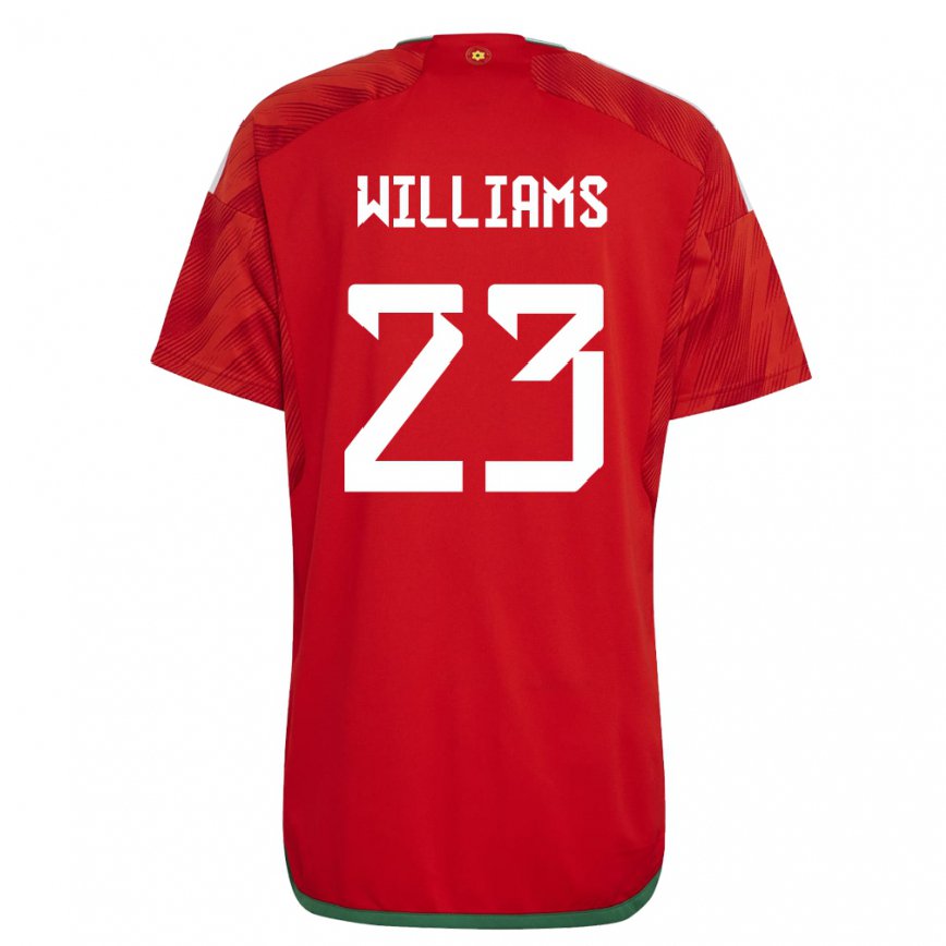 Hombre Camiseta Gales Chloe Williams #23 Rojo 1ª Equipación 22-24
