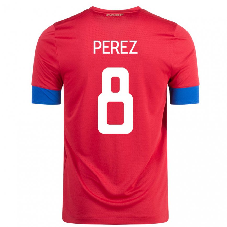 Hombre Camiseta Costa Rica Creichel Perez #8 Rojo 1ª Equipación 22-24