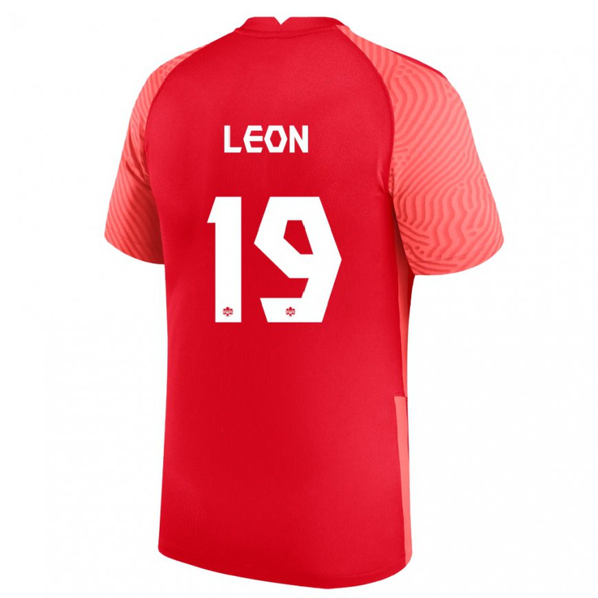 Hombre Camiseta Canadá Adriana Leon #19 Rojo 1ª Equipación 22-24