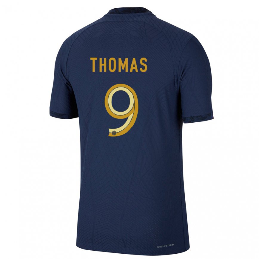 Hombre Camiseta Francia Lindsey Thomas #9 Azul Marino 1ª Equipación 22-24