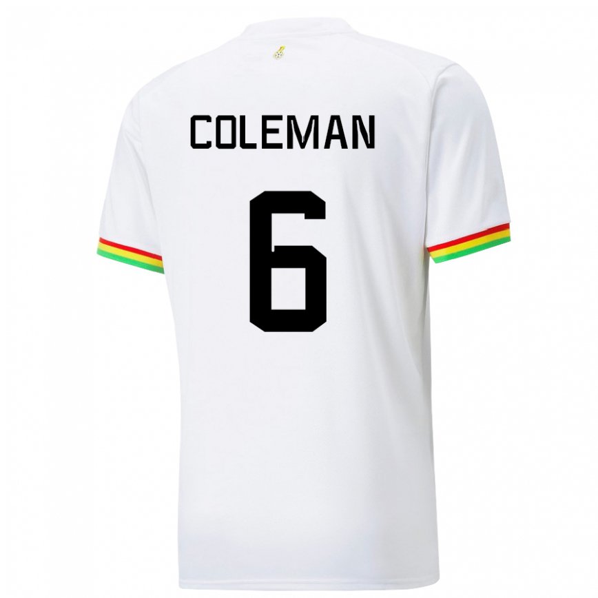Hombre Camiseta Ghana Ellen Coleman #6 Blanco 1ª Equipación 22-24