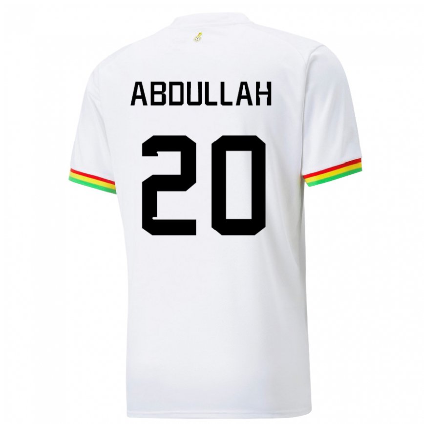 Hombre Camiseta Ghana Razak Abdullah #20 Blanco 1ª Equipación 22-24