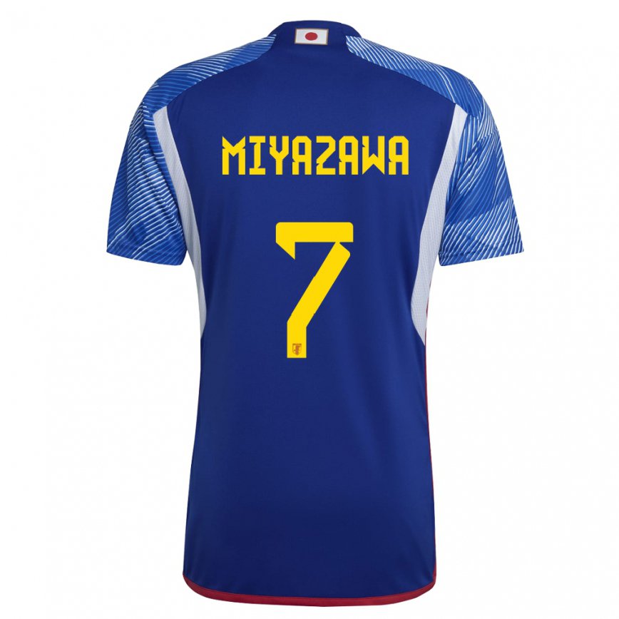 Hombre Camiseta Japón Hinata Miyazawa #7 Azul Real 1ª Equipación 22-24