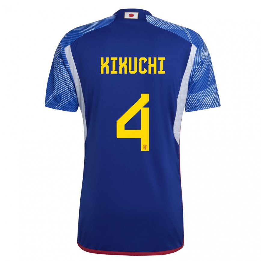 Hombre Camiseta Japón Shuta Kikuchi #4 Azul Real 1ª Equipación 22-24