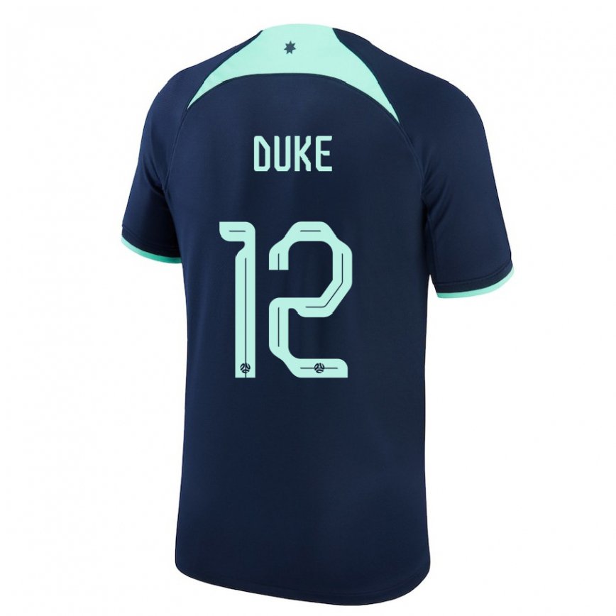 Hombre Camiseta Australia Mitch Duke #12 Azul Oscuro 2ª Equipación 22-24