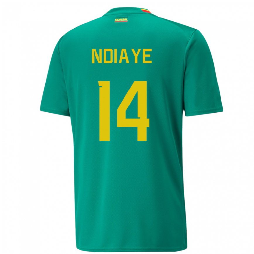 Hombre Camiseta Senegal Salimata Ndiaye #14 Verde 2ª Equipación 22-24