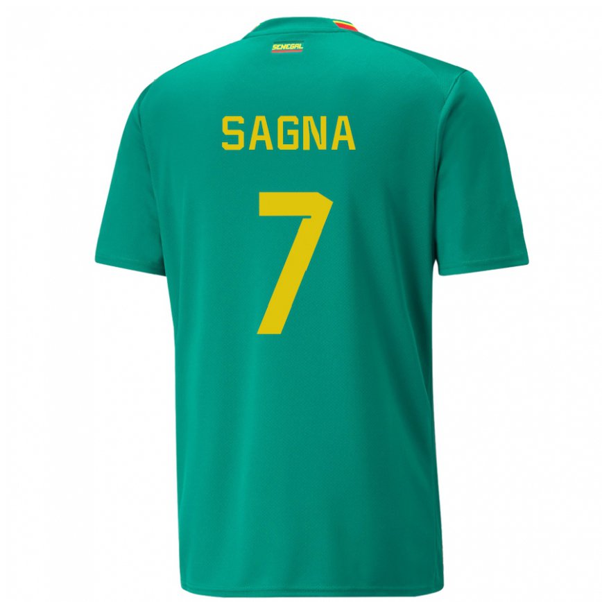Hombre Camiseta Senegal Amadou Sagna #7 Verde 2ª Equipación 22-24