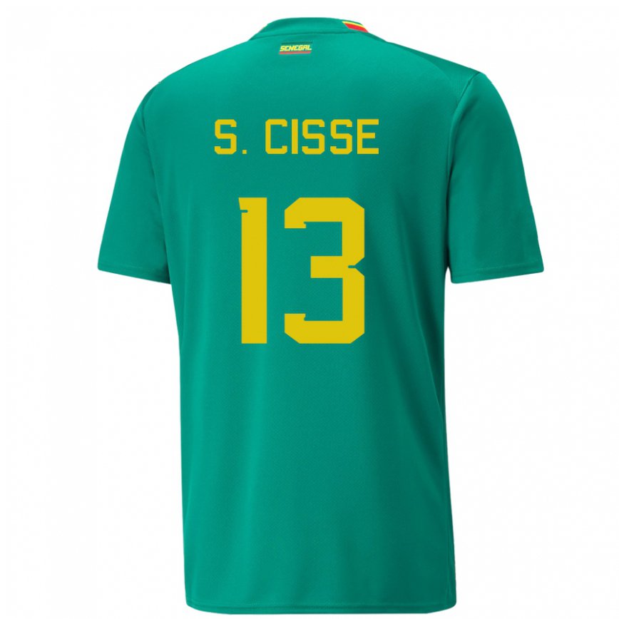 Hombre Camiseta Senegal Souleymane Cisse #13 Verde 2ª Equipación 22-24