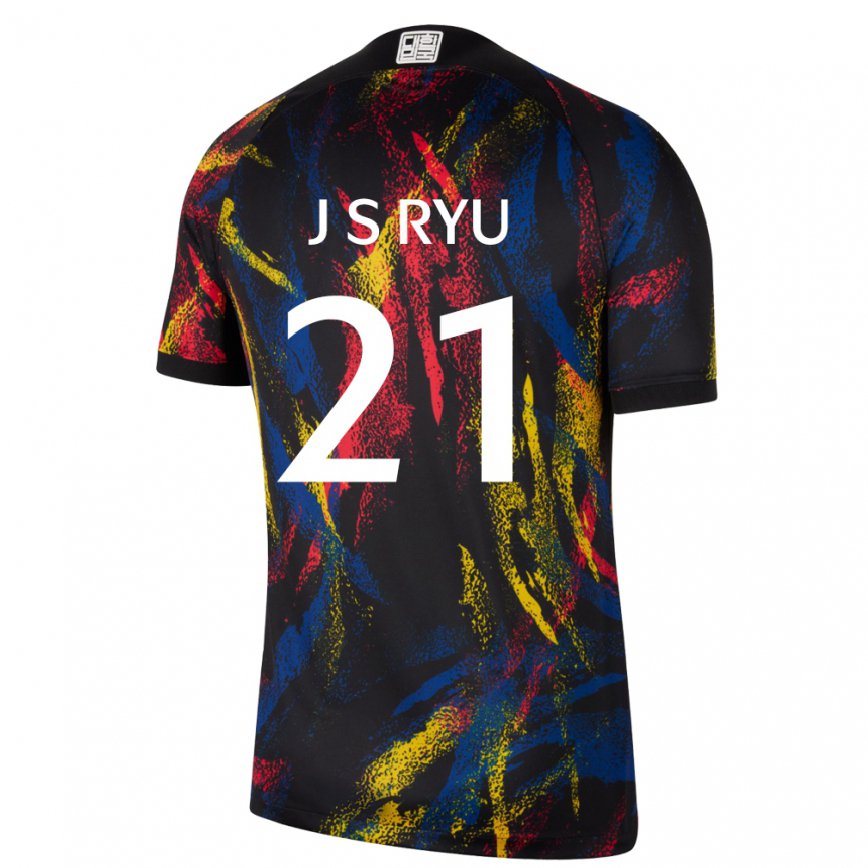 Hombre Camiseta Corea Del Sur Ryu Ji Soo #21 Multicolor 2ª Equipación 22-24