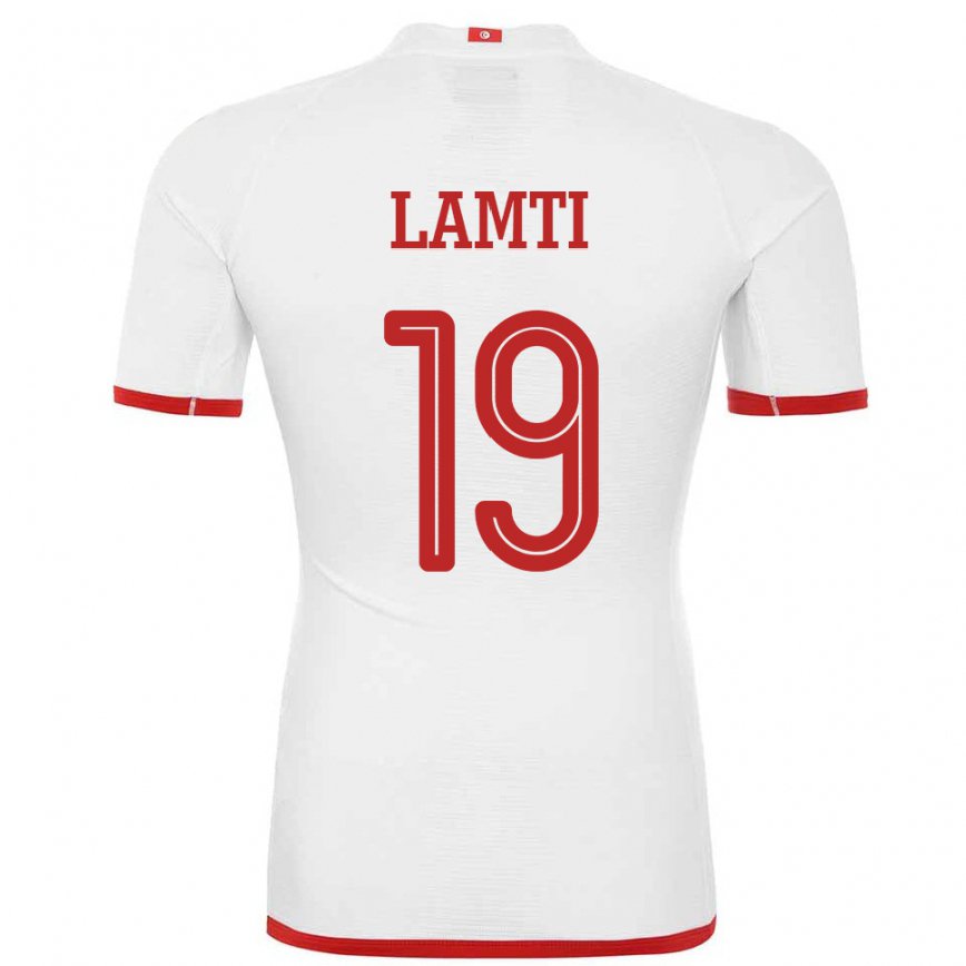 Hombre Camiseta Túnez Chirine Lamti #19 Blanco 2ª Equipación 22-24