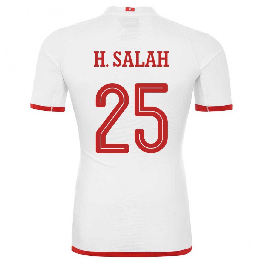 Hombre Camiseta Túnez Heni Ben Salah #25 Blanco 2ª Equipación 22-24