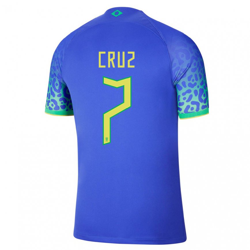 Hombre Camiseta Brasil Joao Cruz #7 Azul 2ª Equipación 22-24