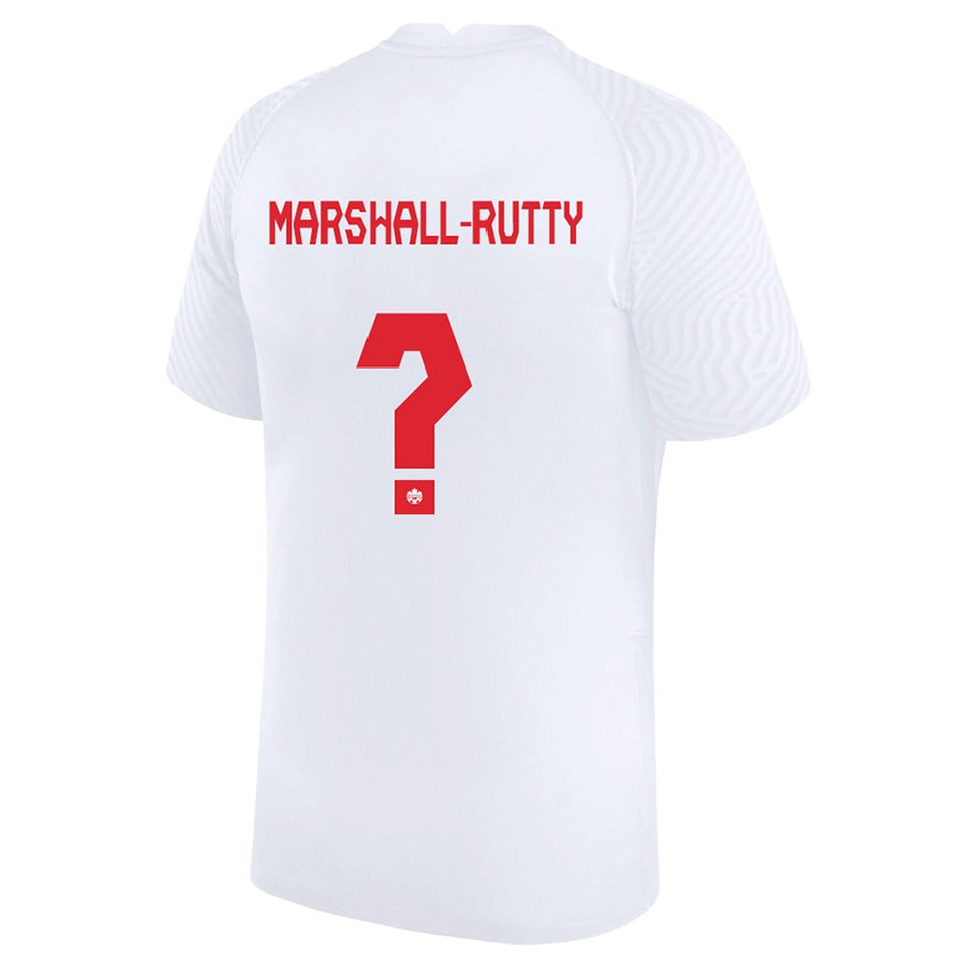 Hombre Camiseta Canadá Jahkeele Marshall Rutty #0 Blanco 2ª Equipación 22-24