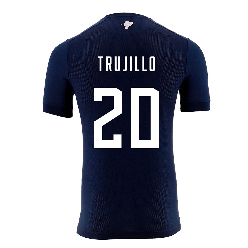Hombre Camiseta Ecuador Isabel Trujillo #20 Azul Marino 2ª Equipación 22-24
