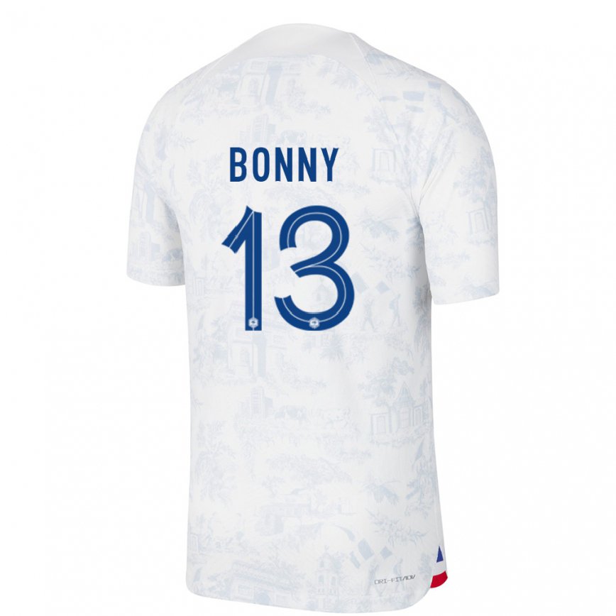 Hombre Camiseta Francia Ange Yoan Bonny #13 Blanco Azul 2ª Equipación 22-24