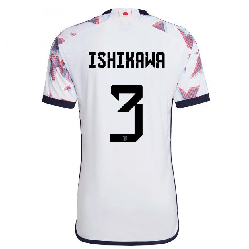 Hombre Camiseta Japón Seita Ishikawa #3 Blanco 2ª Equipación 22-24