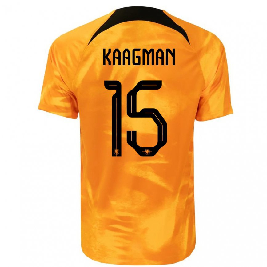 Mujer Camiseta Países Bajos Inessa Kaagman #15 Naranja Láser 1ª Equipación 22-24